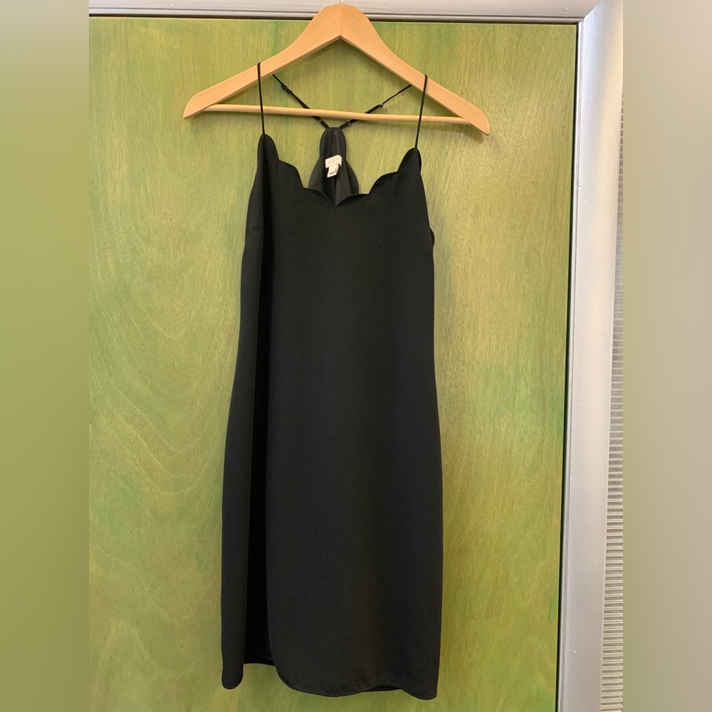 Size 0 J.Crew Scalloped Edge Little black dress!